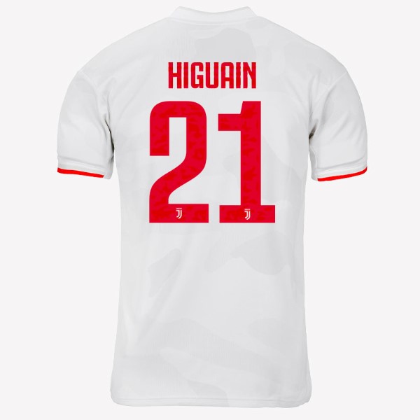 Camiseta Juventus NO.21 Higuain 2ª 2019 2020 Gris Blanco